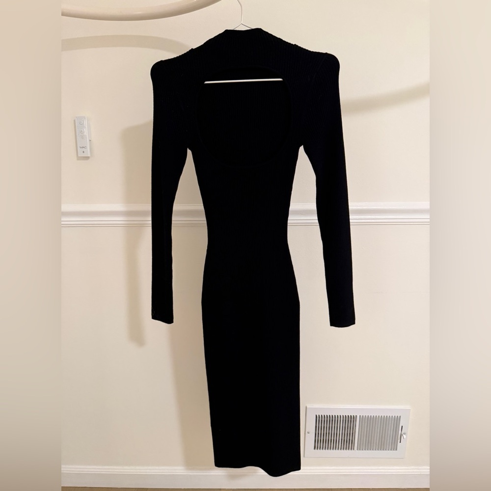 Babaton Open Back Stretch Knit Dress